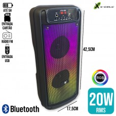 Caixa de Som Bluetooth 20W RGB KTS-1600 X-Cell - Preta